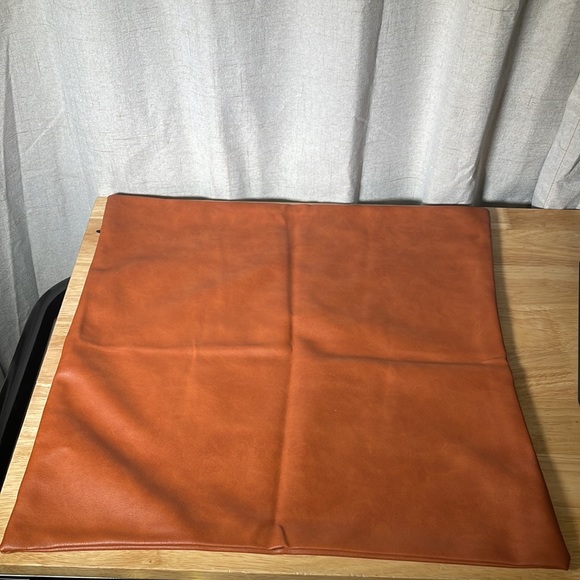 NWOT Faux Leather Throw Pillow cover - Picture 4 of 10
